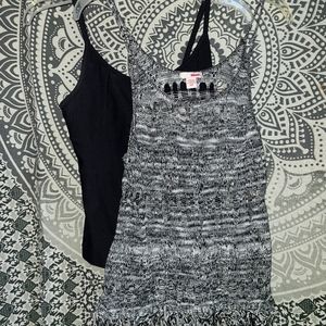 BONGO Knit Boho Crochet Top W/ Fringe +FREE Cami!